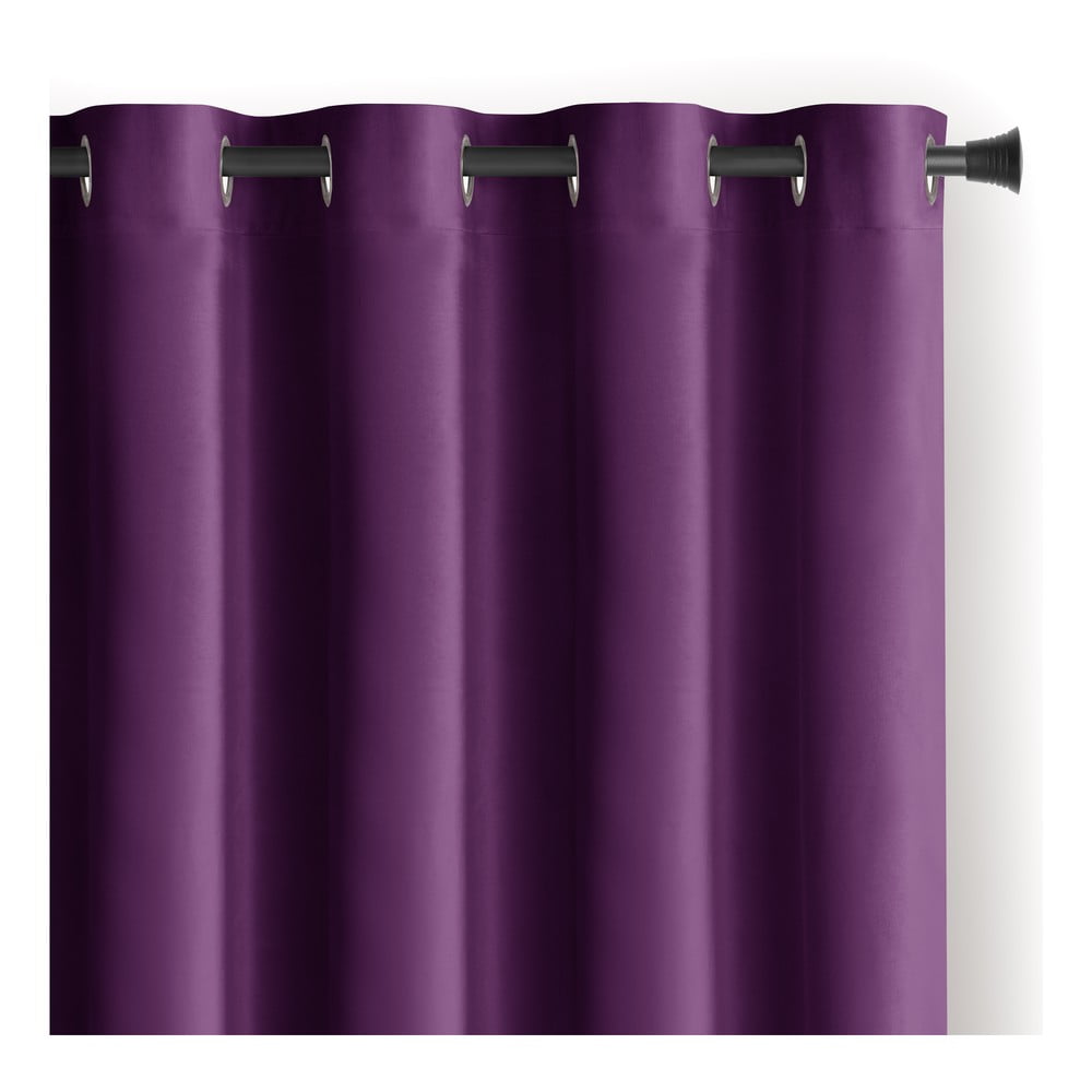 Fioletowa aksamitna zasłona częściowo zaciemniająca (dimout) 140x270 cm Eyelets – Restilo