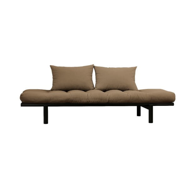 Sofa z brązowym pokryciem Karup Design Pace Black/Mocca