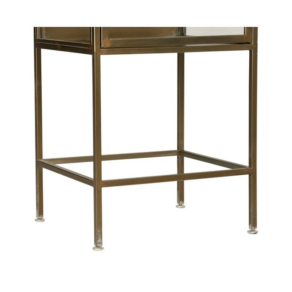 Metalowa witryna w kolorze złota 47,5x170 cm Dagenham – Côté Table-image-4
