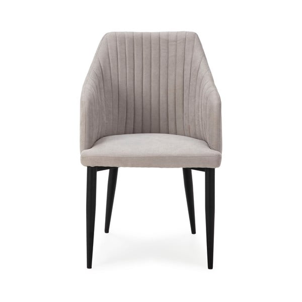 Jasnoszare tapicerowane fotele jadalniane zestaw 2 szt. Nadi – Marckeric-image-2