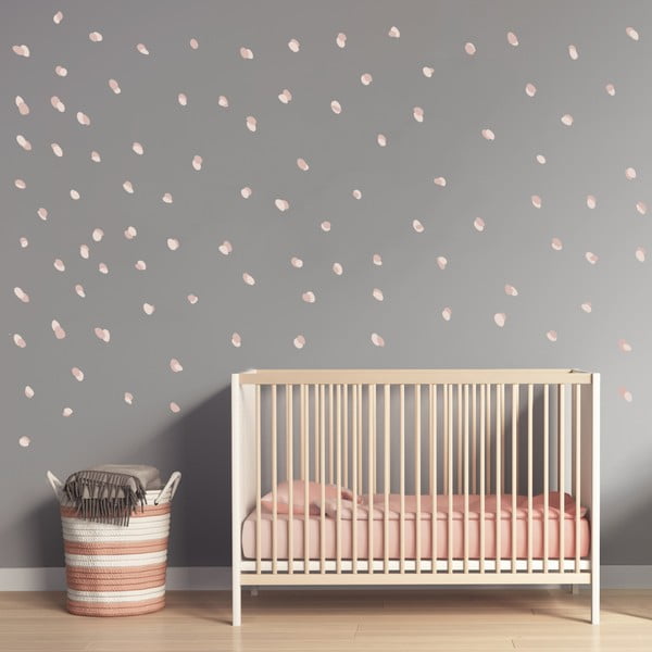 Różowe naklejki na ścianę Art For Kids Dots