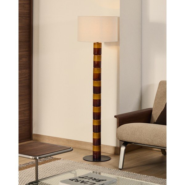 Lampa stojąca z tekstylnym kloszem (wysokość 146 cm) Mavran – Kave Home-image-2