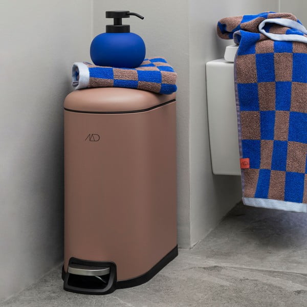 Niebiesko-brązowy ręcznik z bawełny organicznej 50x90 cm Retro – Mette Ditmer Denmark-image-2