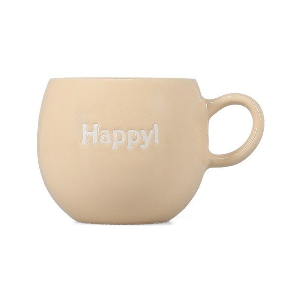 Beżowy kamionkowy kubek 420 ml Muggies – Salt&Pepper