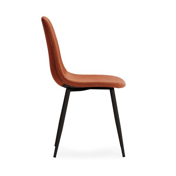 Tapicerowane krzesła zestaw 4 szt. w kolorze terakoty Minka – Marckeric-image-4