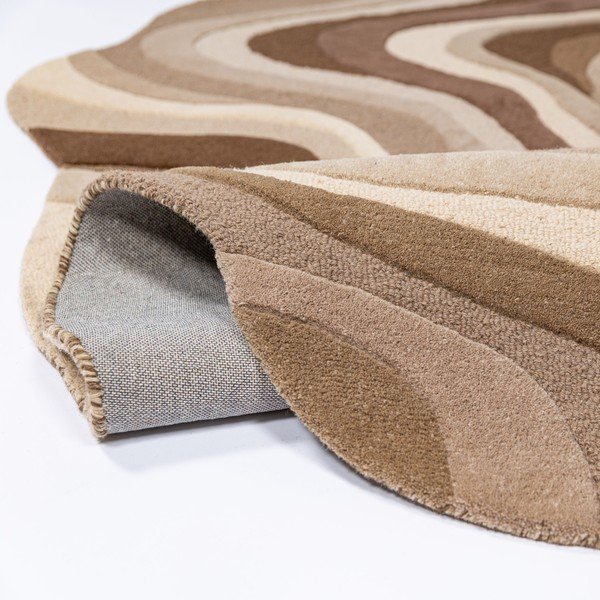 Brązowy/beżowy wełniany dywan tkany ręcznie 160x230 cm Envy Wool – Flair Rugs-image-3