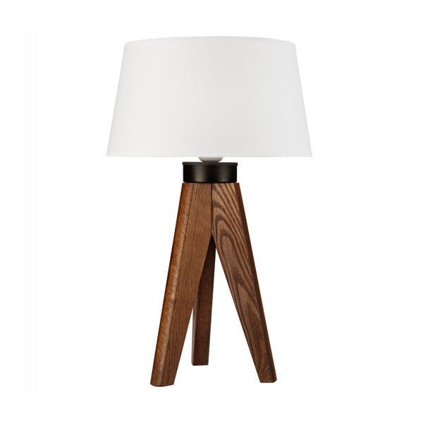 Biała lampa stołowa − LAMKUR