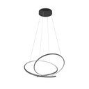Lampa wisząca LED ze ściemniaczem w kolorze matowej czerni Darvin – Trio