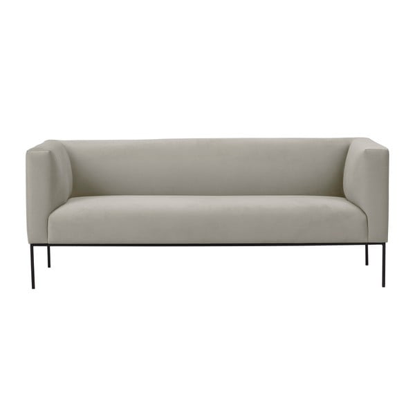 Beżowa aksamitna sofa Windsor & Co Sofas Neptune, 195 cm