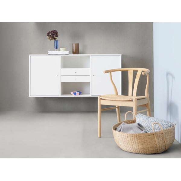 Biała niska komoda 133x61 cm Mistral – Hammel Furniture-image-1
