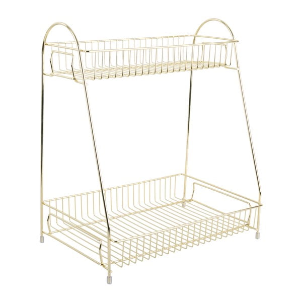 Metalowy regał kuchenny z 2 półkami w kolorze złota PT LIVING Tidy