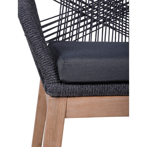 Szare drewniane krzesło ogrodowe Pomona – Garden Pleasure-image-1