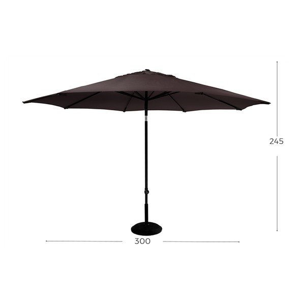 Brązowy parasol ogrodowy Hartman Solar, ø 300 cm-image-1