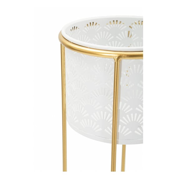 Metalowe kwietniki 2 szt. ø 17 cm (wysokość 46 cm) Whity – Mauro Ferretti-image-4