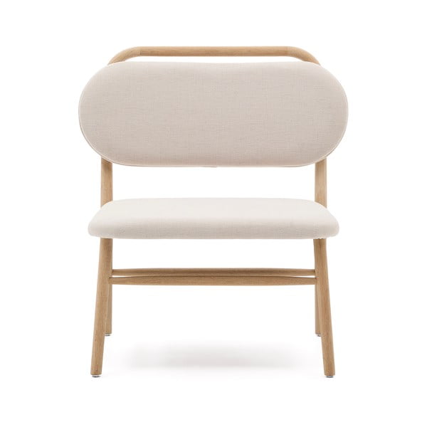 Beżowy fotel z tkaniny szenilowej Helda – Kave Home-image-2