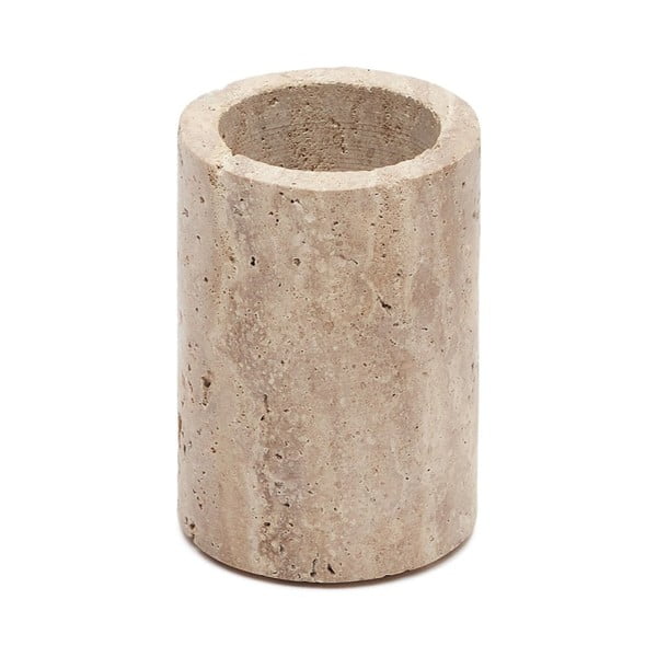 Beżowy kamienny kubek na szczoteczki do zębów Macre – Kave Home