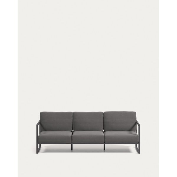 Ciemnoszara aluminiowa sofa ogrodowa Comova – Kave Home-image-3