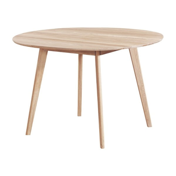 Stół do jadalni z bielonego drewna dębowego Folke Yumi, ∅ 115 cm