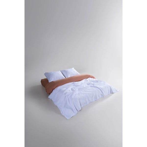 Biały zestaw narzuty na łóżko i poszewki na poduszkę żakardowy 180x240 cm Jacquard – Mila Home Luxury-image-2