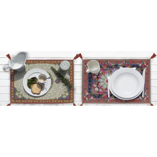 Zestaw 2 mat stołowych Madre Selva Mandalas, 45x30 cm-image-1