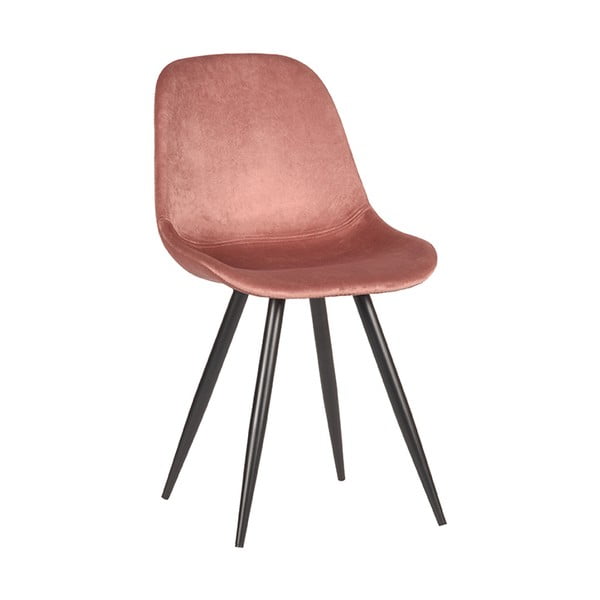 Jasnoróżowe aksamitne krzesła zestaw 2 szt. Capri  – LABEL51