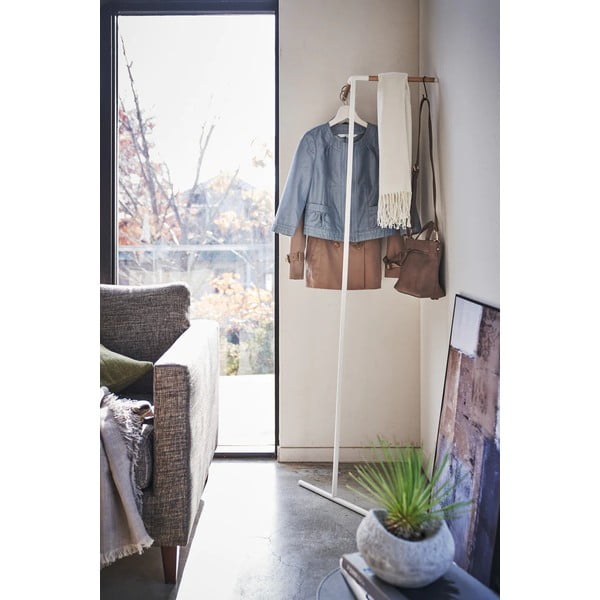 Biały metalowy stojak ścienny na ubrania Tower – YAMAZAKI-image-1