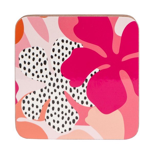 Zestaw 4 różowych podkładek Navigate Floral-image-1