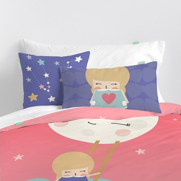 Poszewka na poduszkę z czystej bawełny Happynois Moon Dream, 50x30 cm-image-1
