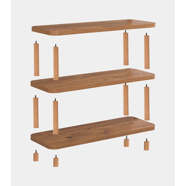 Naturalny regał w dekorze sosny 80x75 cm Step – Kalune Design-image-2