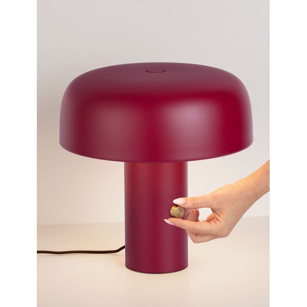 Bordowa metalowa lampa stołowa LED ze ściemniaczem (wysokość 31 cm) Noelia – Nova Luce-image-1