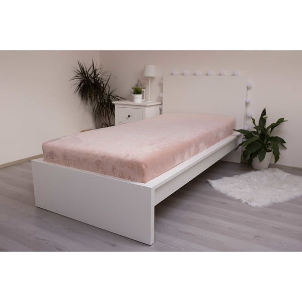 Brązowe prześcieradło z mikropluszu z gumką 180x200 cm – Jerry Fabrics-image-2