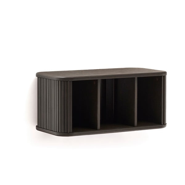 Ciemnobrązowa wisząca szafka pod umywalkę w dekorze jesionu 90x40 cm Mailen – Kave Home-image-4