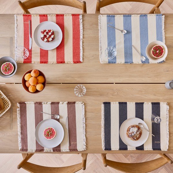 Maty stołowe zestaw 2 szt. z bawełny organicznej 36x48 cm Toppu – OYOY Living Design-image-1