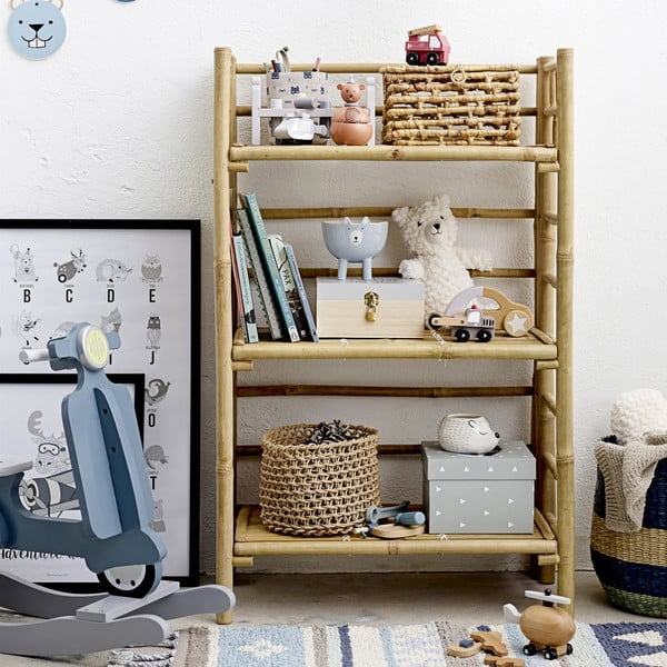 Naturalny bambusowy regał dziecięcy 66x105 cm Zep – Bloomingville Mini-image-1