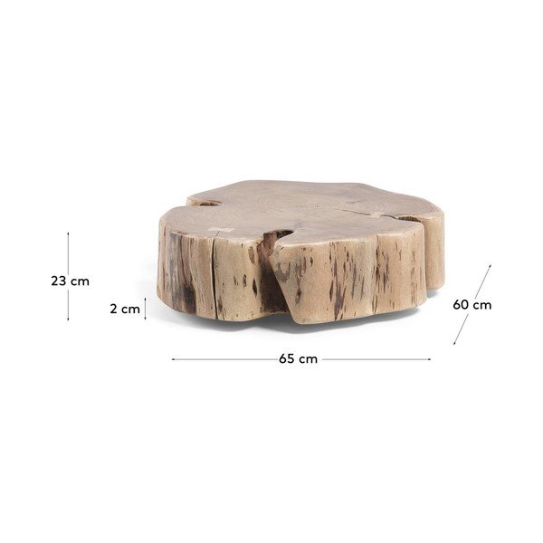 Okrągły stolik z litego drewna akacjowego 60x65 cm Essi – Kave Home-image-3