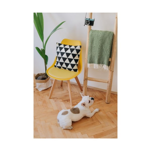 Żółte krzesło z bukowymi nogami loomi.design Lumos-image-3