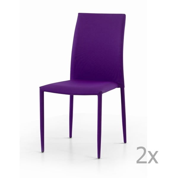 Zestaw 2 fioletowych krzeseł Castagnetti Fabi