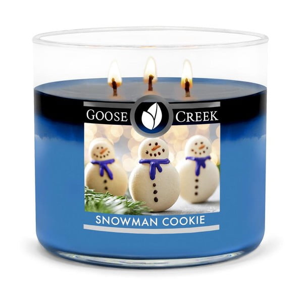 Świeczka zapachowa w szklanym pojemniku Goose Creek Snowman Cookie, 35 godz. palenia
