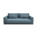 Jasnoniebieska rozkładana/ze schowkiem sofa 238 cm Kapua – Makamii