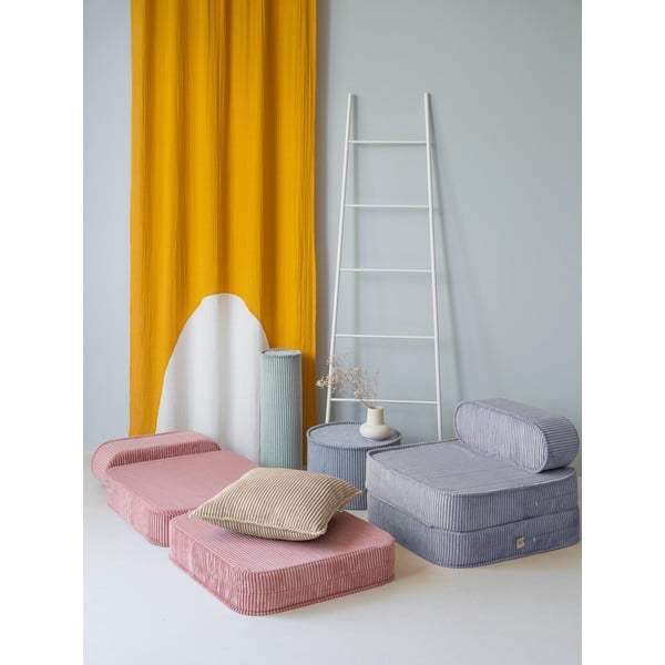 Niebieski sztruksowy fotel dziecięcy Flip – Wigiwama-image-1