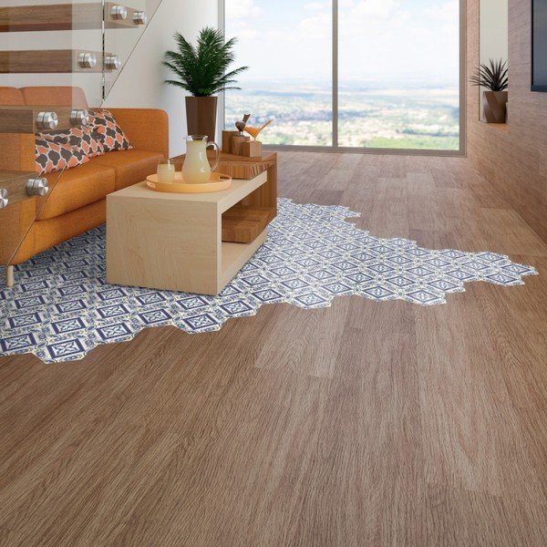 Zestaw 10 naklejek na podłogę Ambiance Floor Stickers Hexagons Leonardina, 40x90 cm-image-3