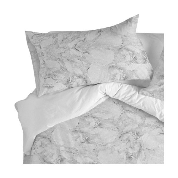 Zestaw 2 bawełnianych poszewek na poduszki Blanc Essence Marble, 50x75 cm-image-1