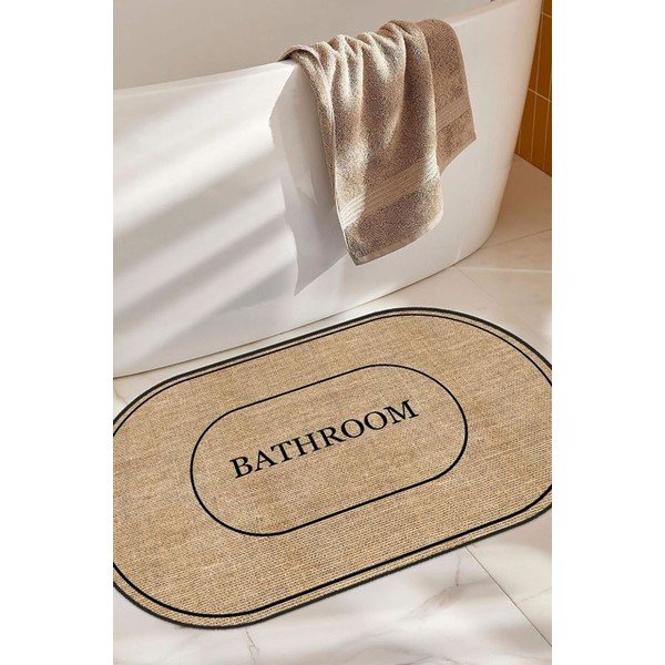 Brązowy dywanik łazienkowy 60x90 cm Jute Look – Mila Home-image-1