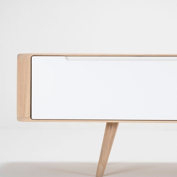 Dębowa szafka pod TV Ena, 225x55x45 cm-image-3