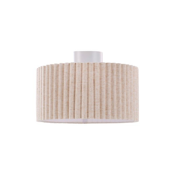 Beżowa lniana lampa sufitowa ø 40 cm Alina – Jotex