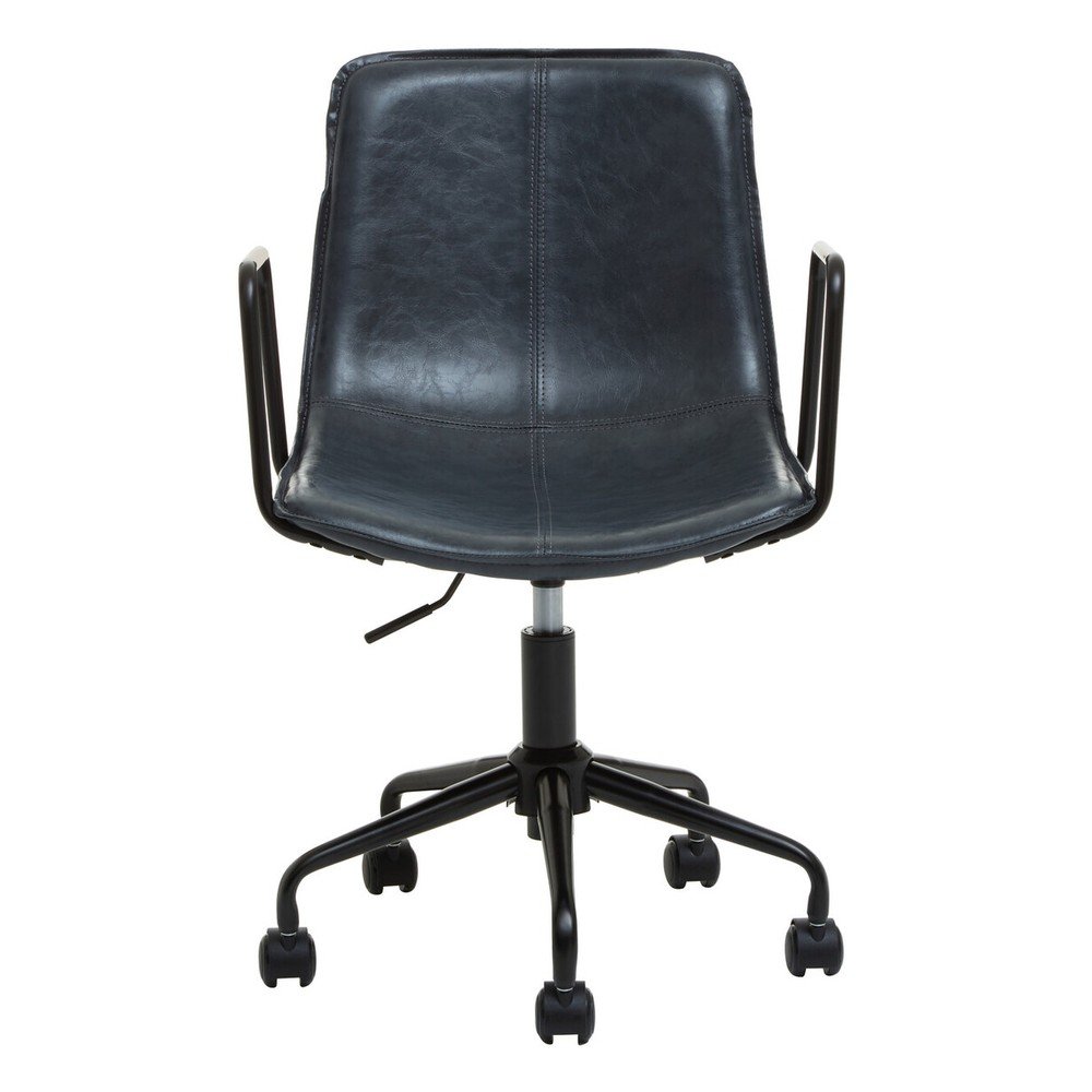 Ciemnoszare krzesło biurowe z imitacji skóry Branson – Premier Housewares (zdjęcie 3)
