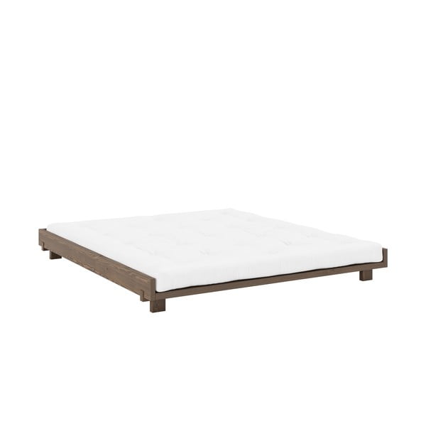 Brązowe łóżko dwuosobowe z litego drewna sosnowego ze stelażem 180x200 cm Social – Karup Design-image-3