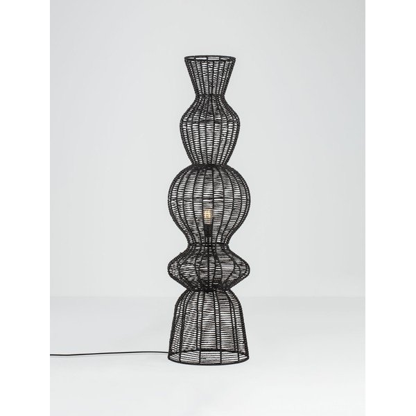Lampa stojąca z liny w kolorze matowej czerni (wysokość 136 cm) Breena – Nova Luce-image-4