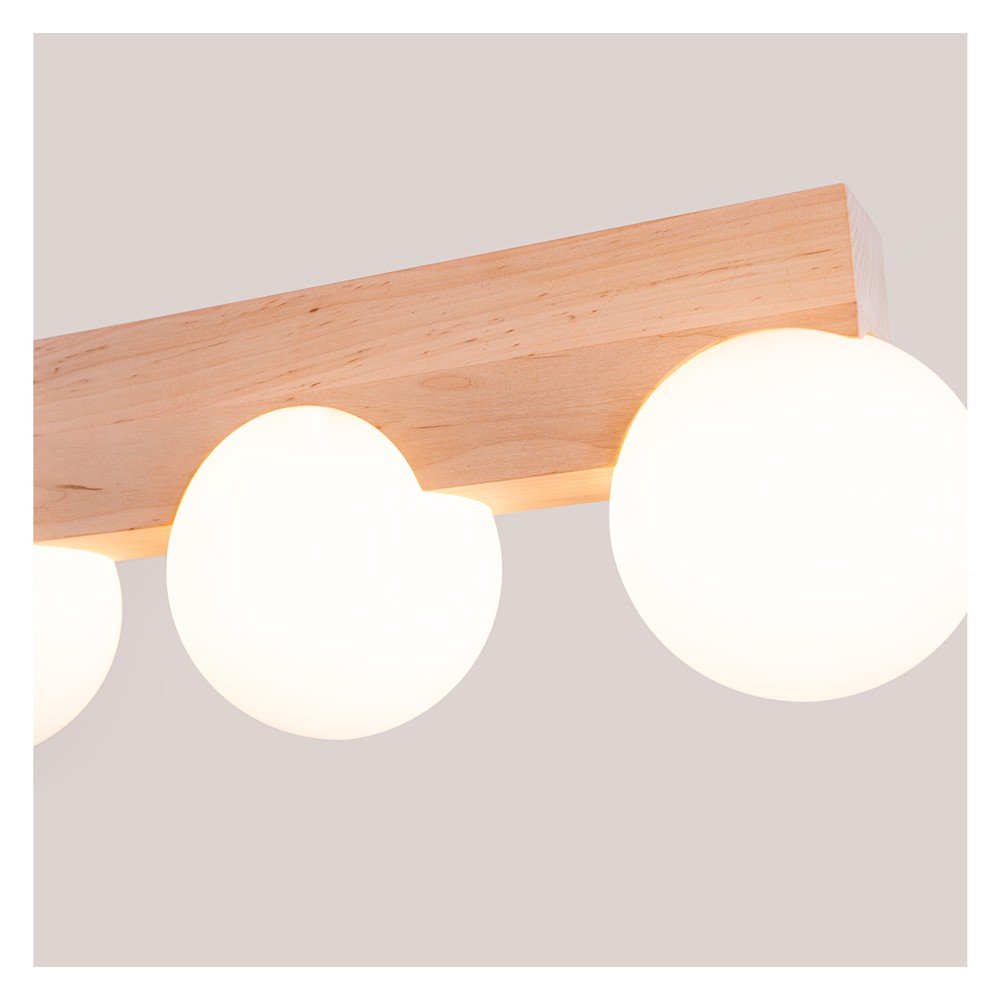 Biało-naturalna lampa sufitowa ze szklanym kloszem ø 12 cm Solum – Sollux (zdjęcie 4)