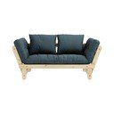 Sofa rozkładana z niebieskozielonym pokryciem Karup Design Beat Natural